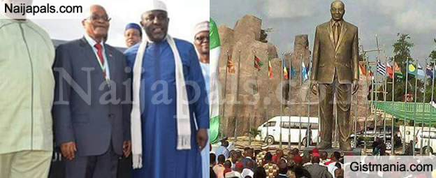 Nigerians React To The Outrageous Statue Of Sa President